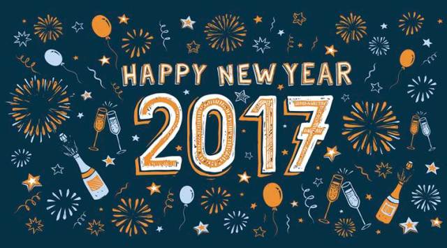 New Year's doodle card